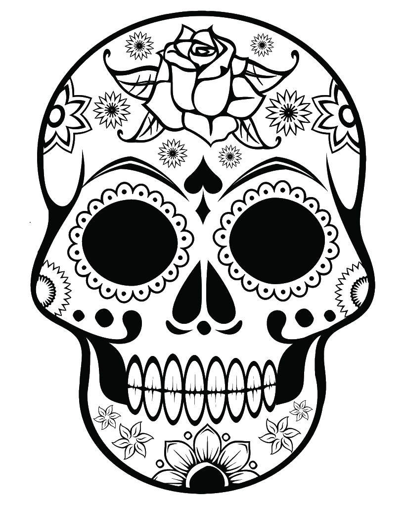 Coloring Patterned skull. Category Skull. Tags:  Skull, patterns.