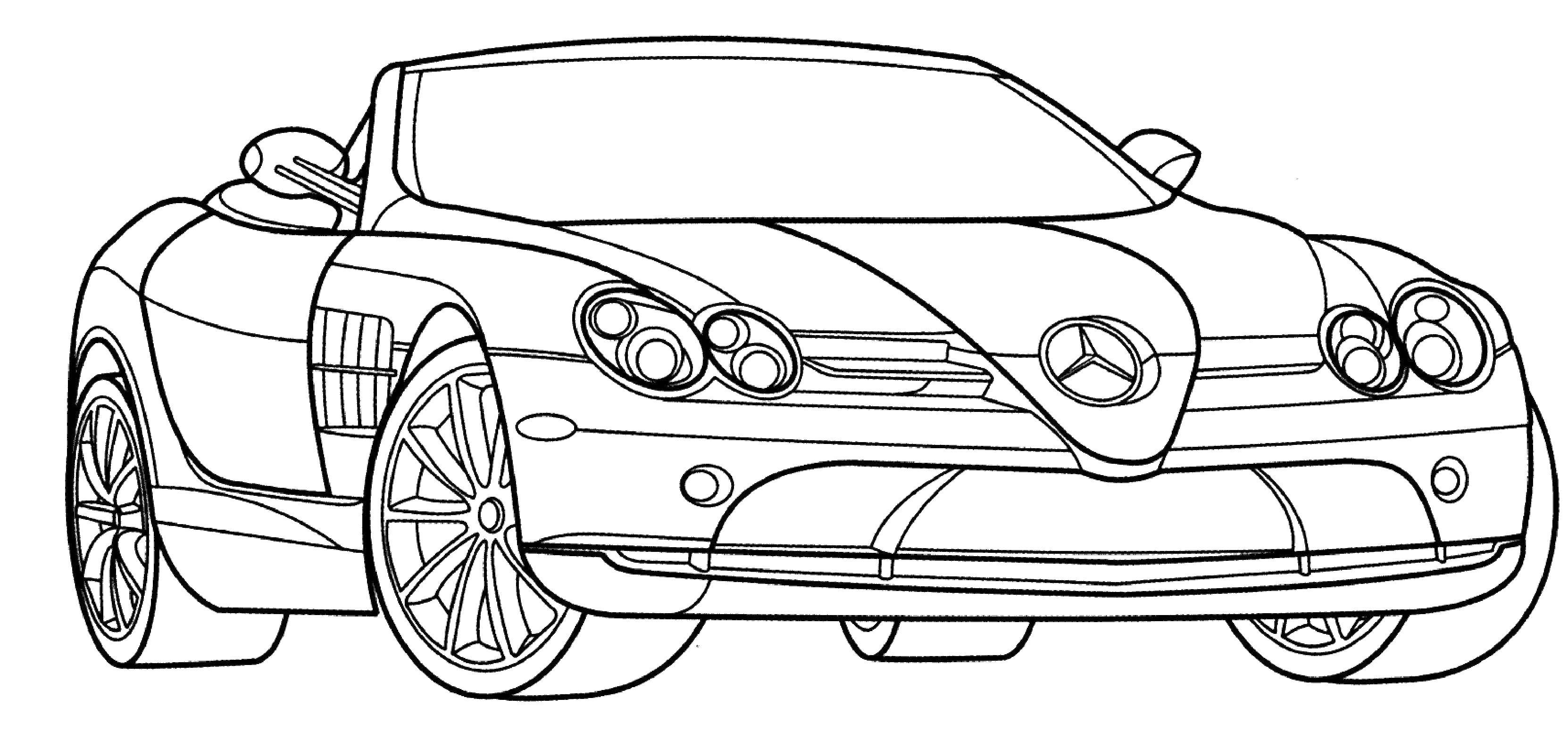 Coloring Mercedes. Category machine . Tags:  machine, transportation, Mercedes.