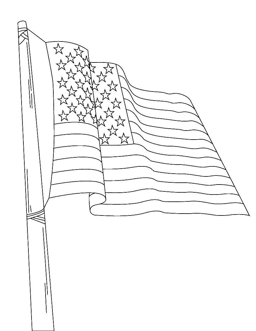 Coloring USA flag. Category USA . Tags:  USA, America, flag.
