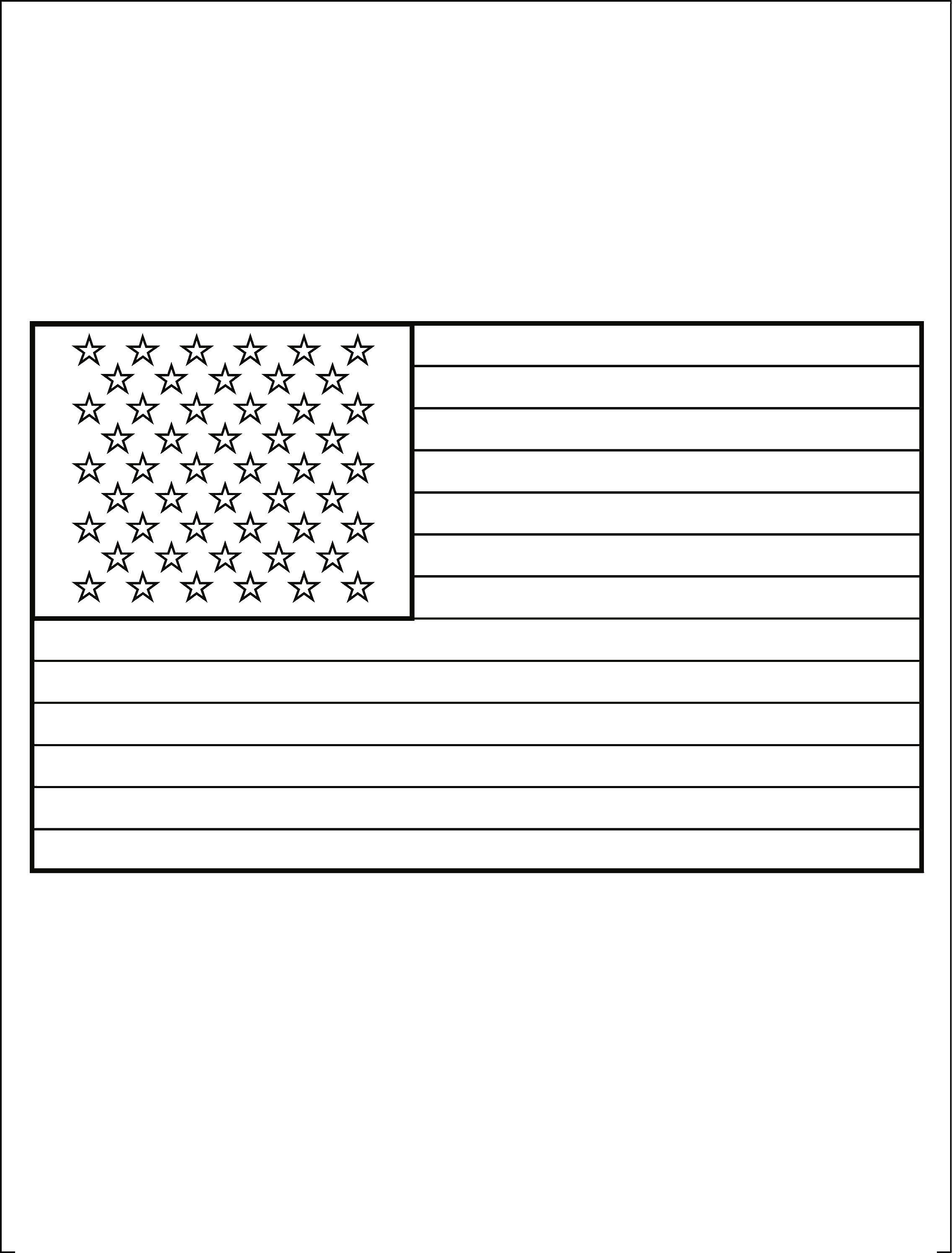Флаг США — раскраска