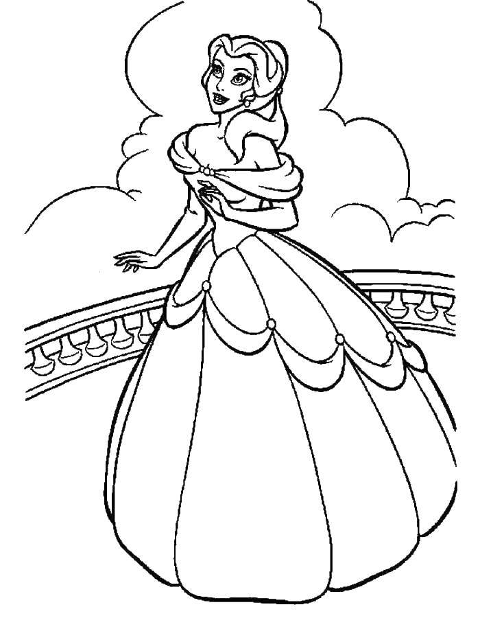 Coloring Beauty bell. Category Princess. Tags:  Bell, beautiful.