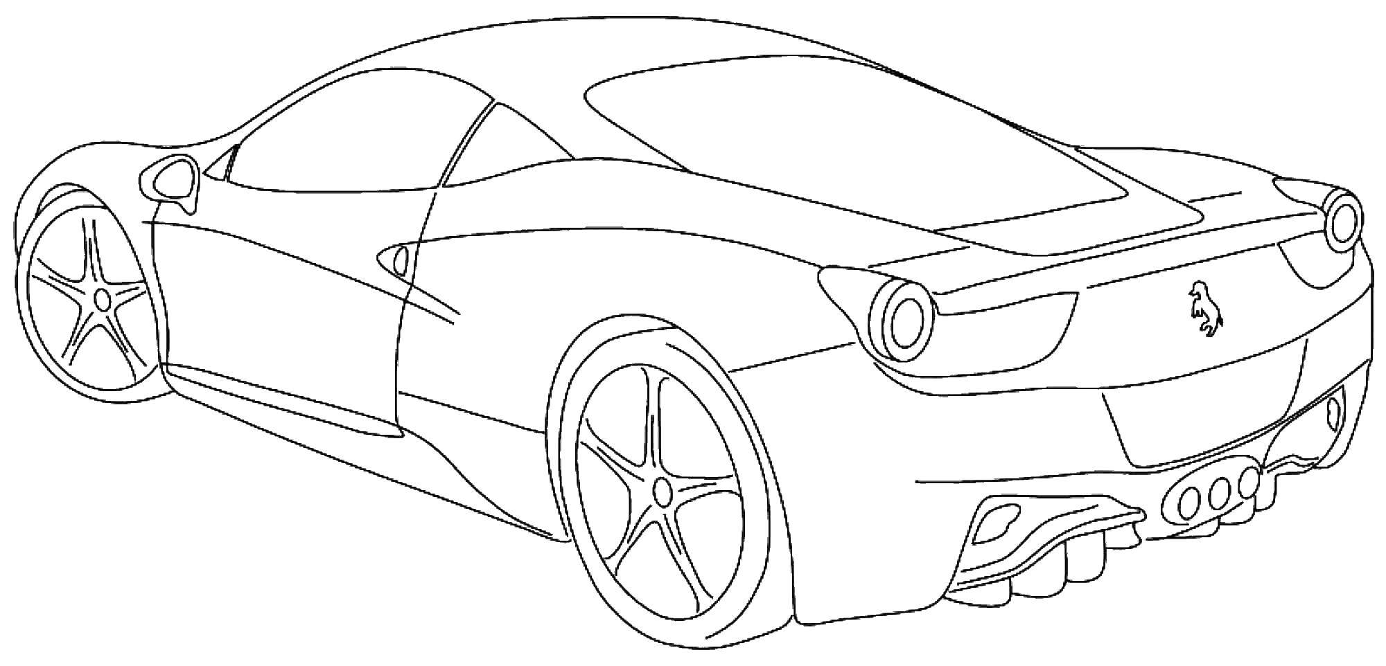 Coloring Sports car. Category machine . Tags:  machinery, transportation.