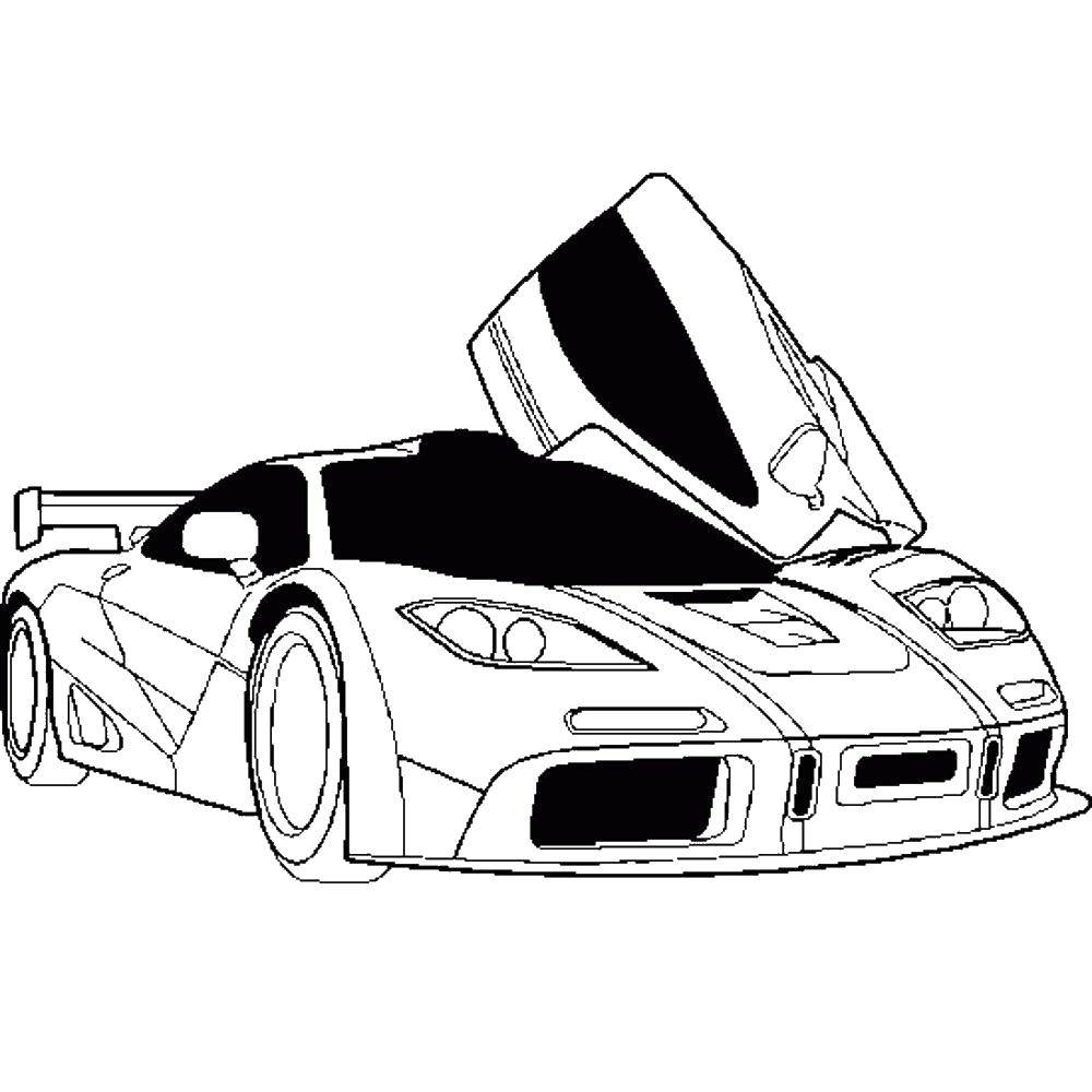 Coloring Sports car. Category machine . Tags:  machine, transportation, sports car.