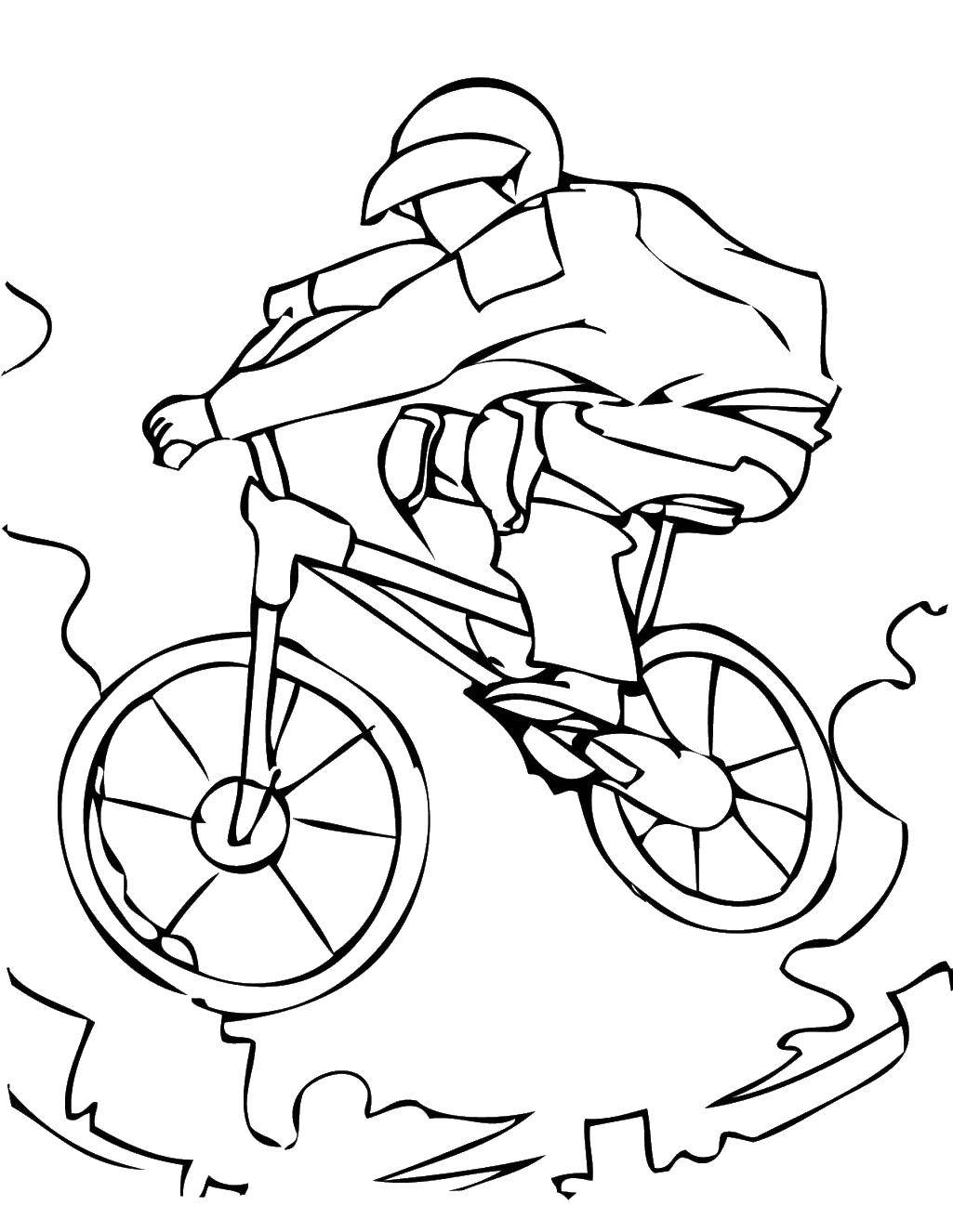 Coloring Cyclist. Category Sports. Tags:  sports, cyclist, Bicycle.