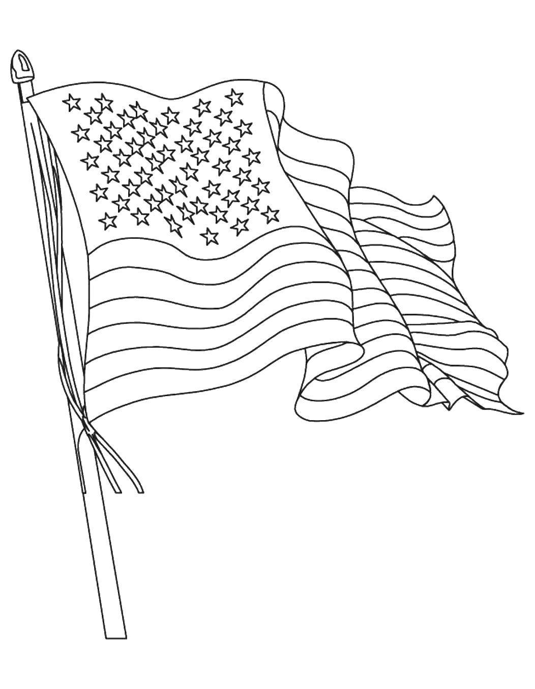 Название: Раскраска Флаг сша. Категория: США. Теги: флаг, США, Америка.