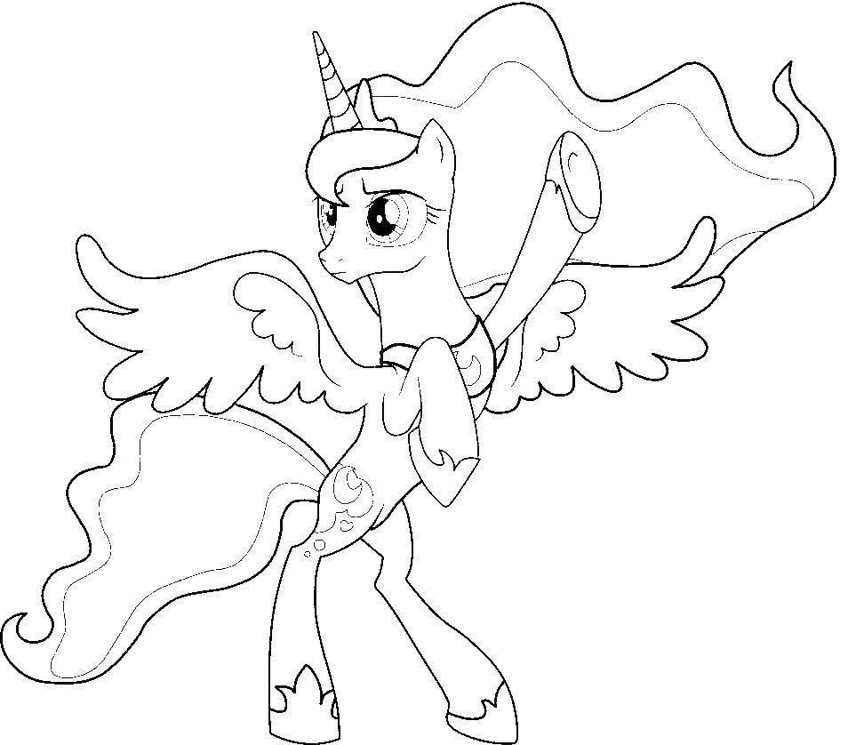 Раскраска Мой маленький пони: Принцесса Луна