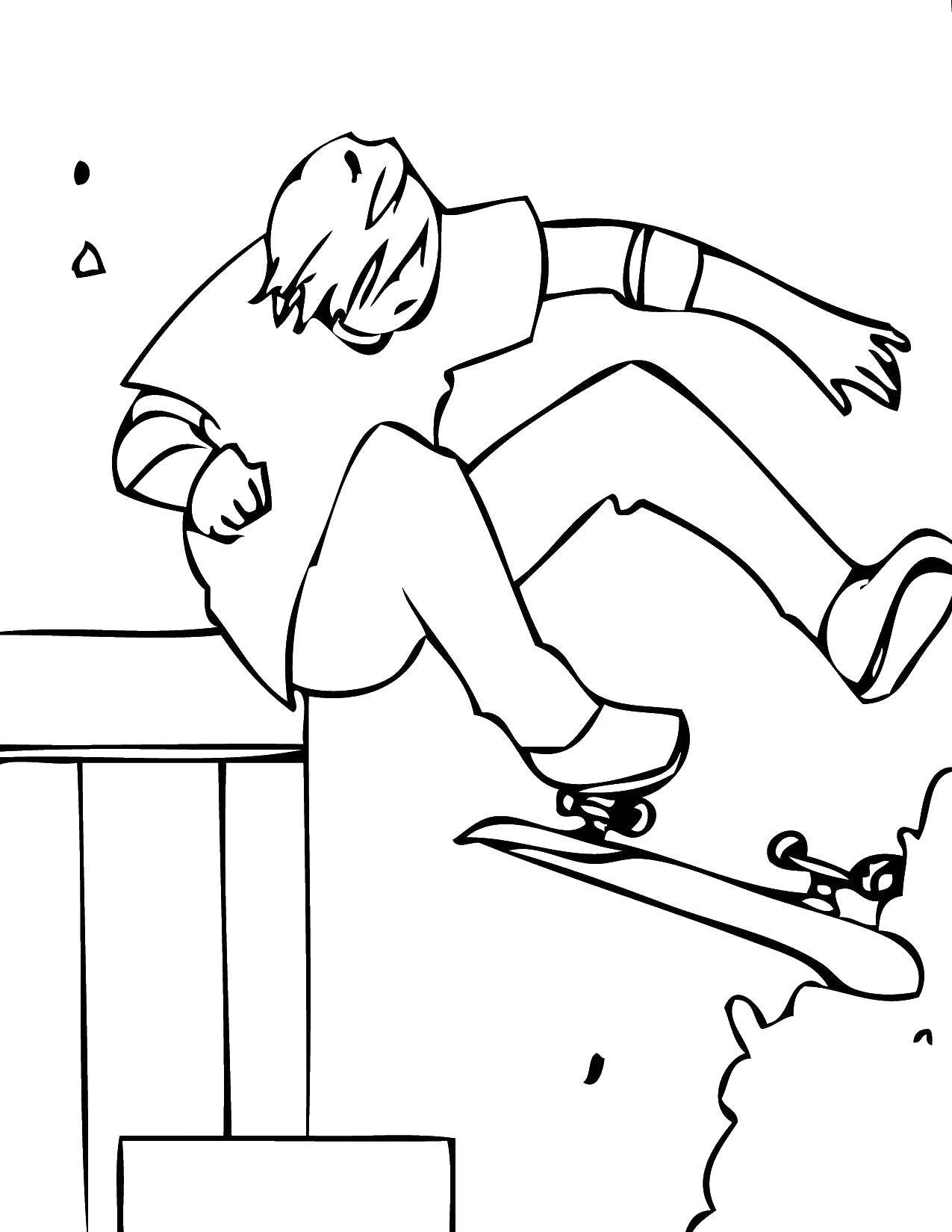 Coloring Skateboarding. Category Sports. Tags:  sports, skateboard, skateboarder, boy.