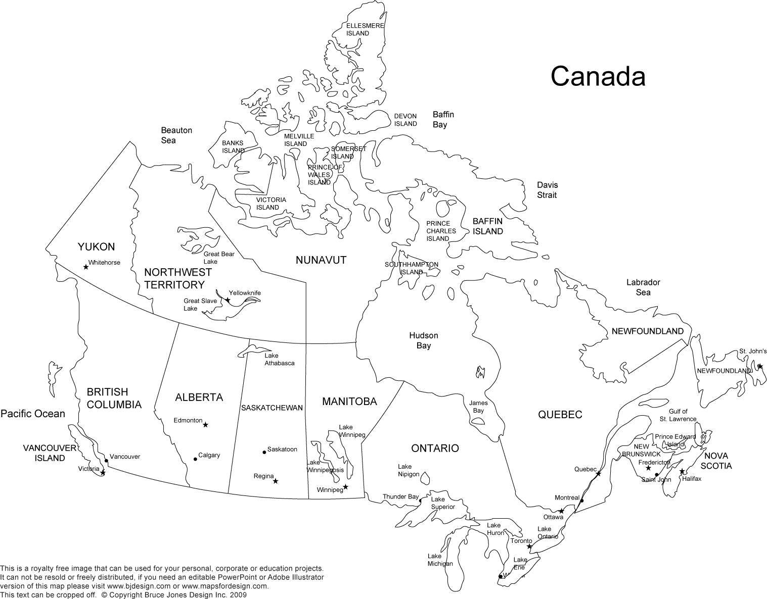 Название: Раскраска Карта канады. Категория: Карты. Теги: Карта, мир.