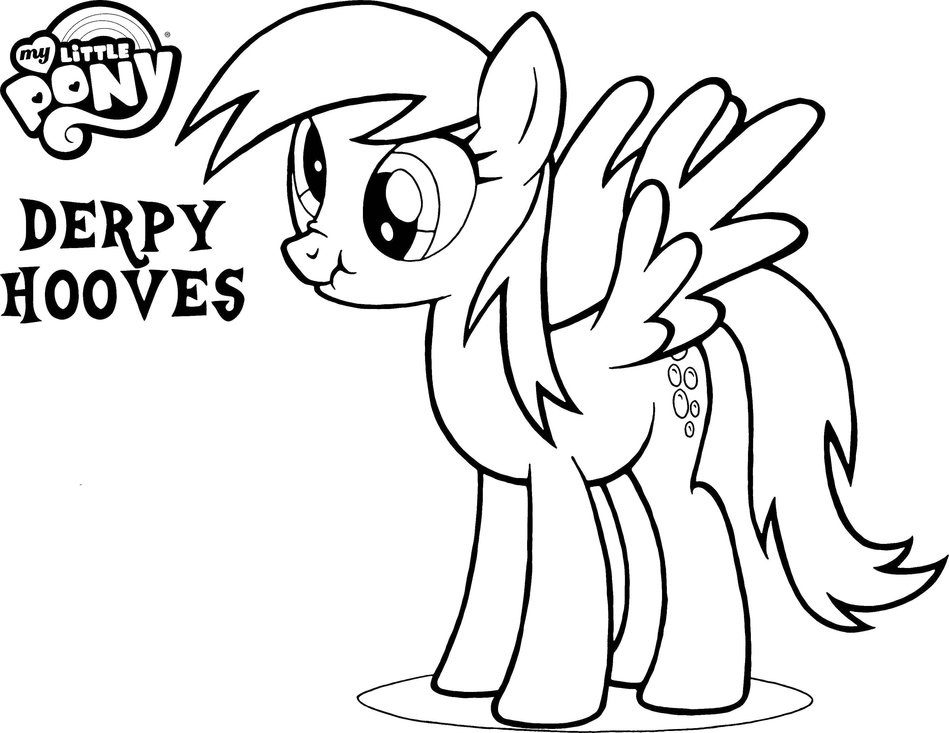 Coloring My little pony derpy, hows. Category cartoons. Tags:  ponies, derpy.