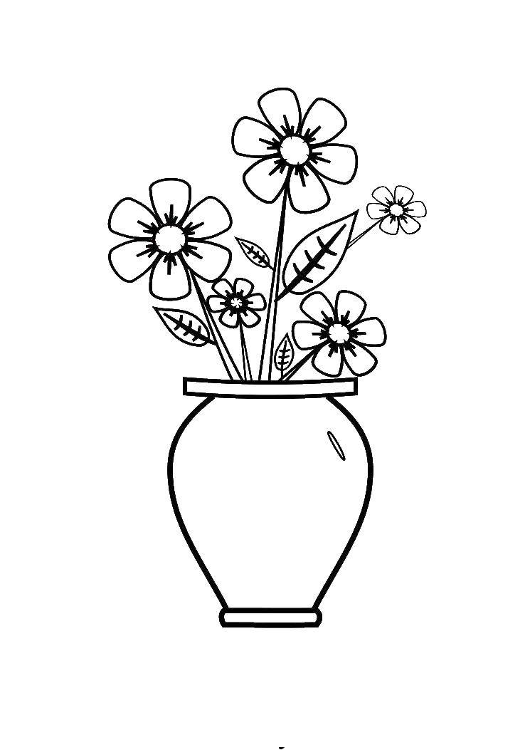 Coloring Vase. Category Vase. Tags:  vase, flowers.