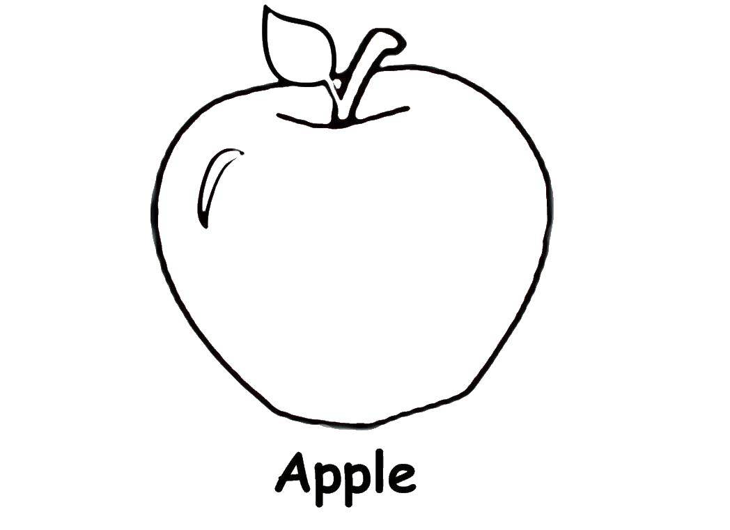 Coloring Apple. Category English. Tags:  English fruit. berries.