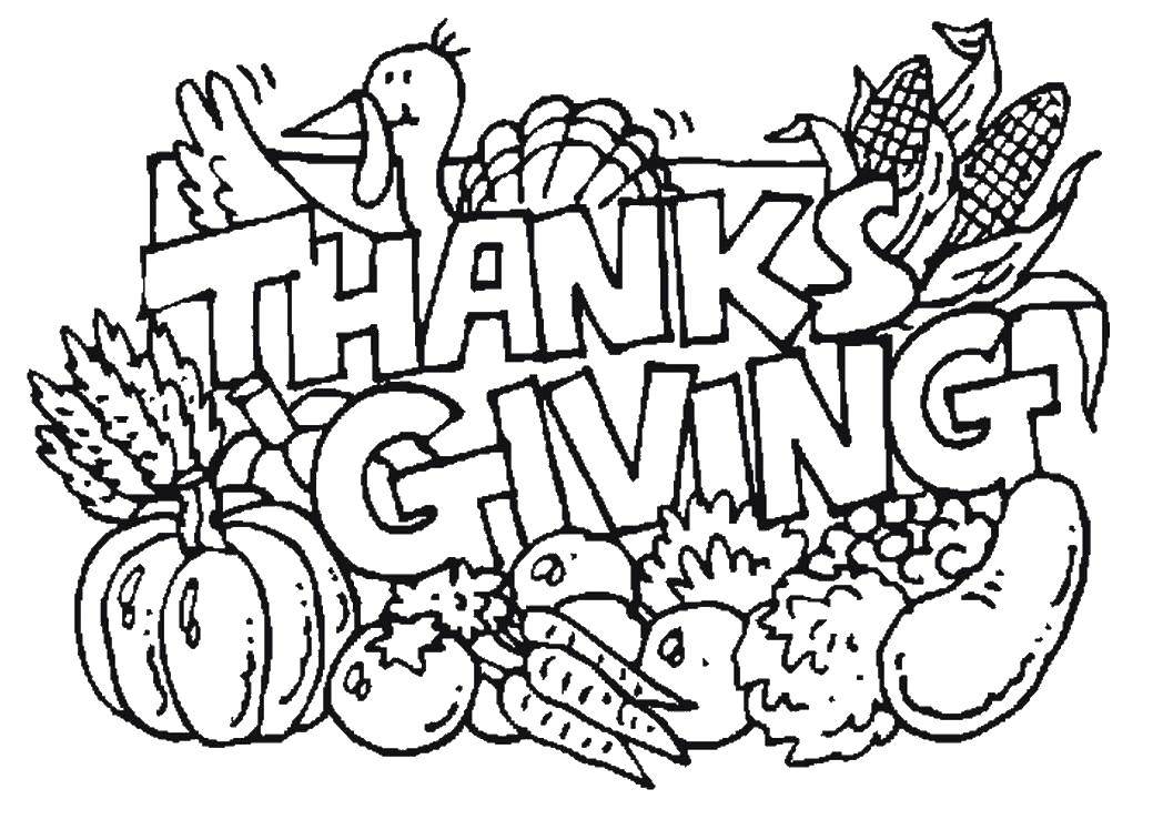 Coloring Thanksgiving. Category greetings. Tags:  congratulations, happy thanksgiving.