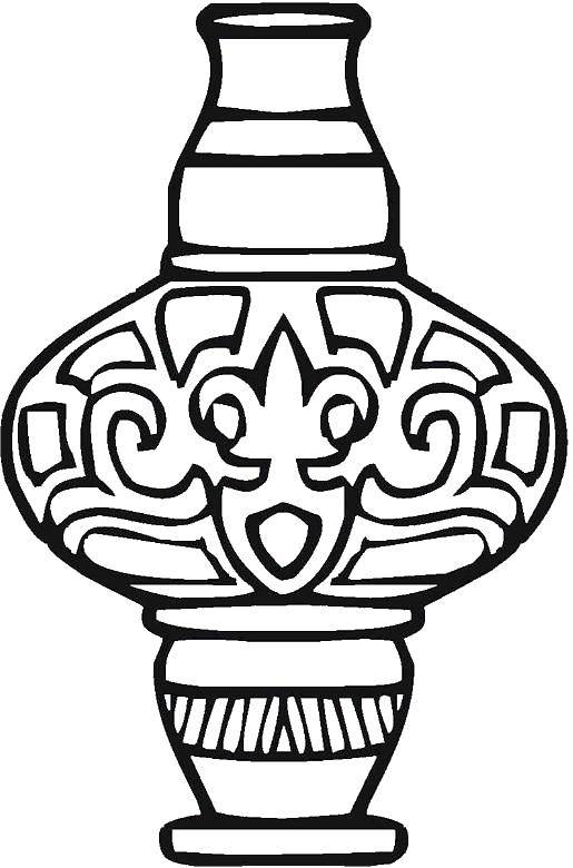 Coloring Beautiful vase. Category Vase. Tags:  vase, patterns, ornament.