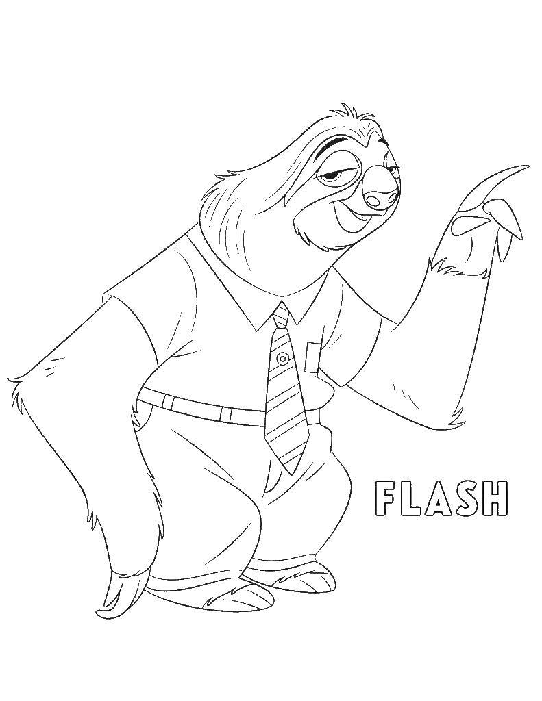 Coloring Sloth flash from zeropolis. Category Zeropolis. Tags:  sluggard .