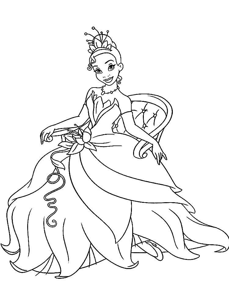 Название: Раскраска Принцесса лягушка. Категория: принцесса. Теги: Принцесса, лягушка.