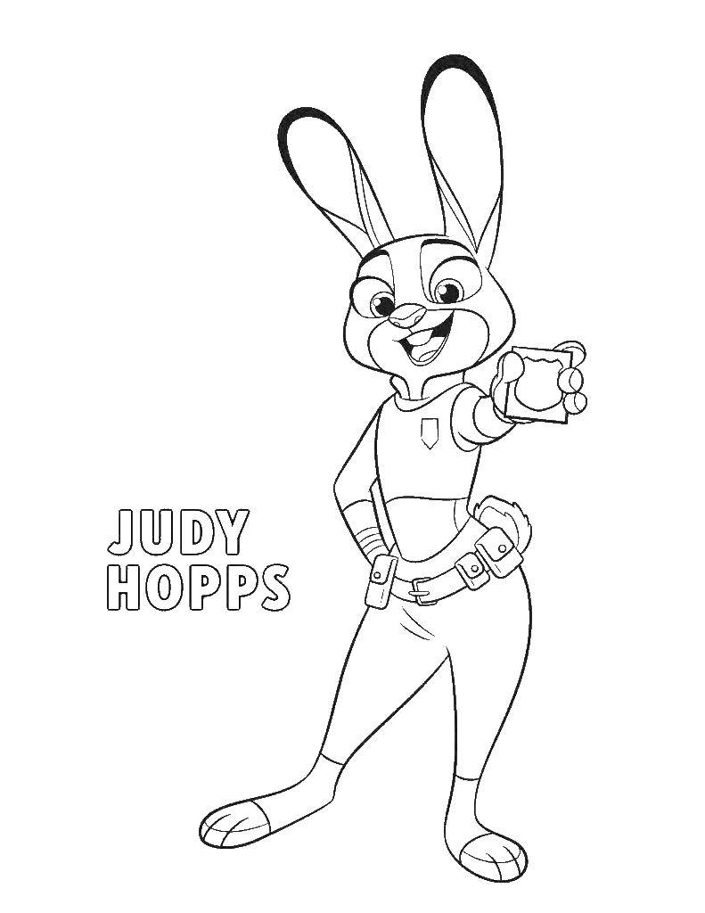 Coloring Zeropolis Judy.. Category Zeropolis. Tags:  Bunny.