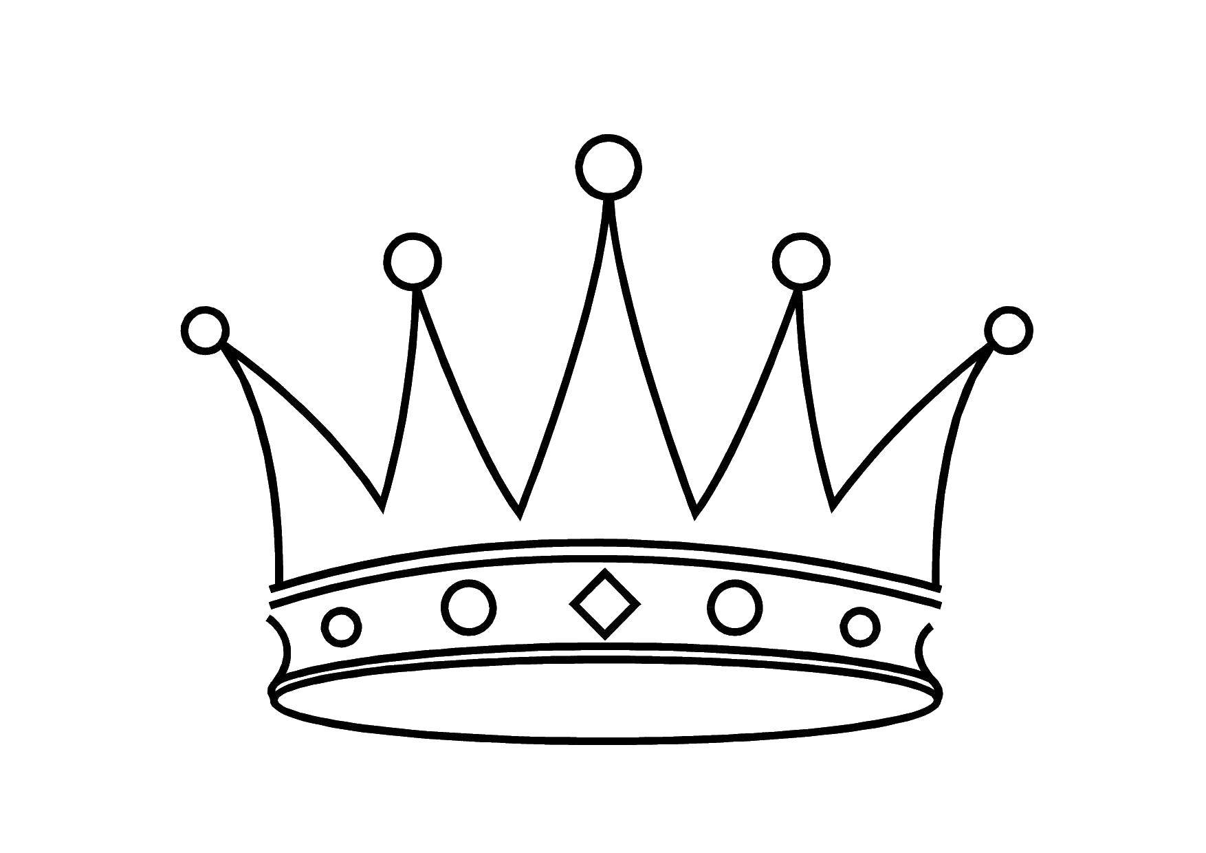 Название: Раскраска Корона. Категория: Королева. Теги: Корона.