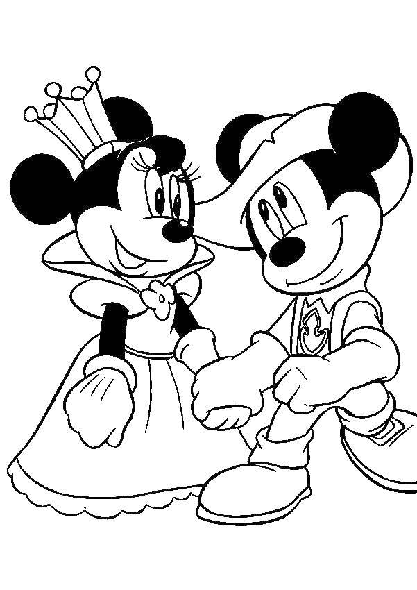 Coloring Mickey mouse and Mrs. mouse. Category Disney cartoons. Tags:  disney, Mickey mouse, Mrs. mouse.