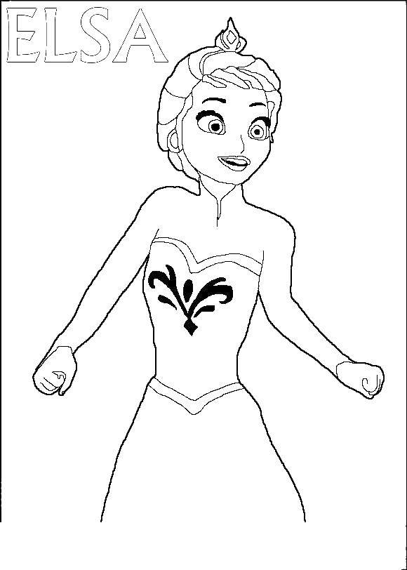 Coloring Elsa. Category Princess. Tags:  Princess , fairytale, Elsa, cartoon.