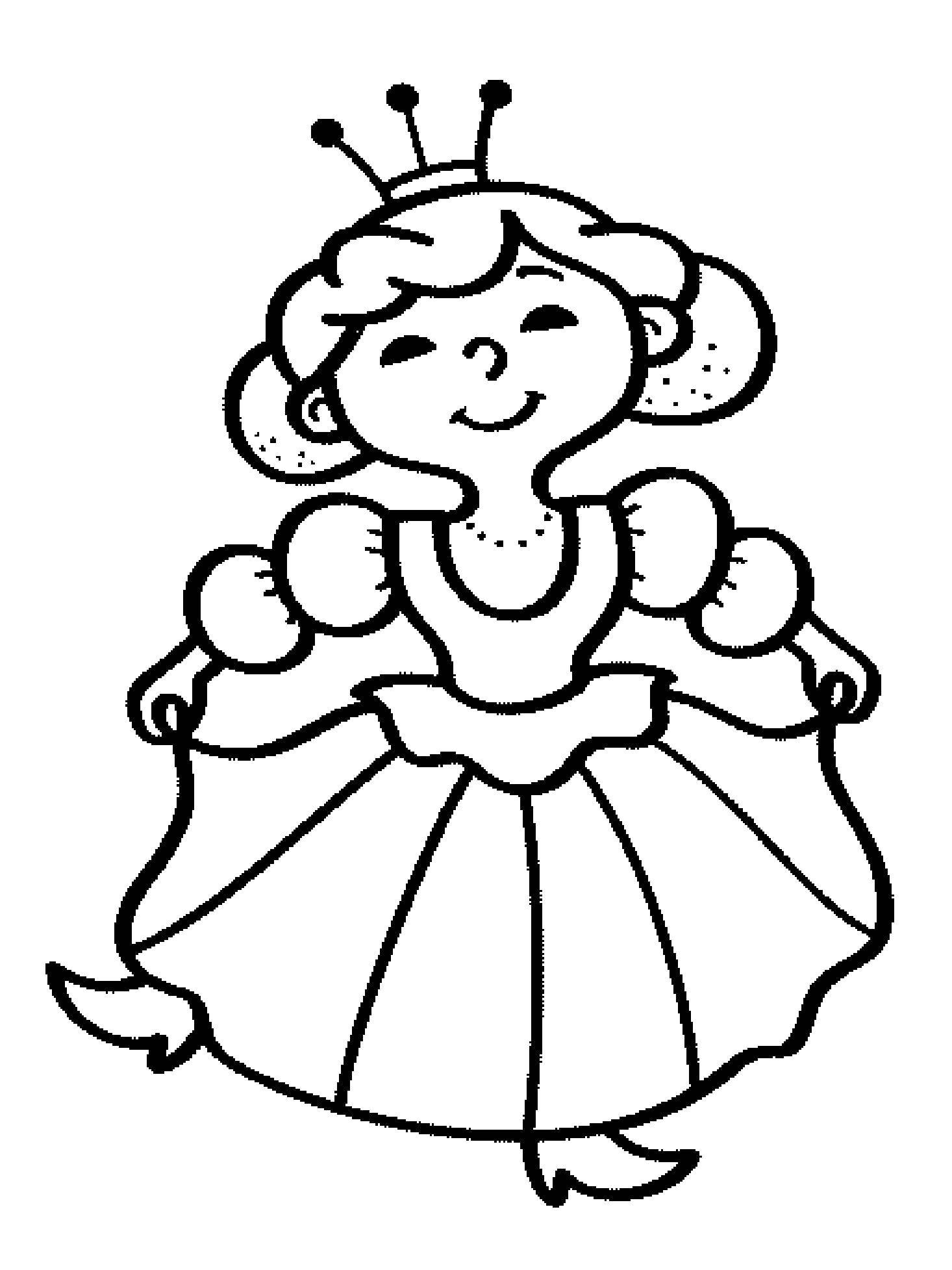Coloring Princess. Category The Queen. Tags:  Princess dress.
