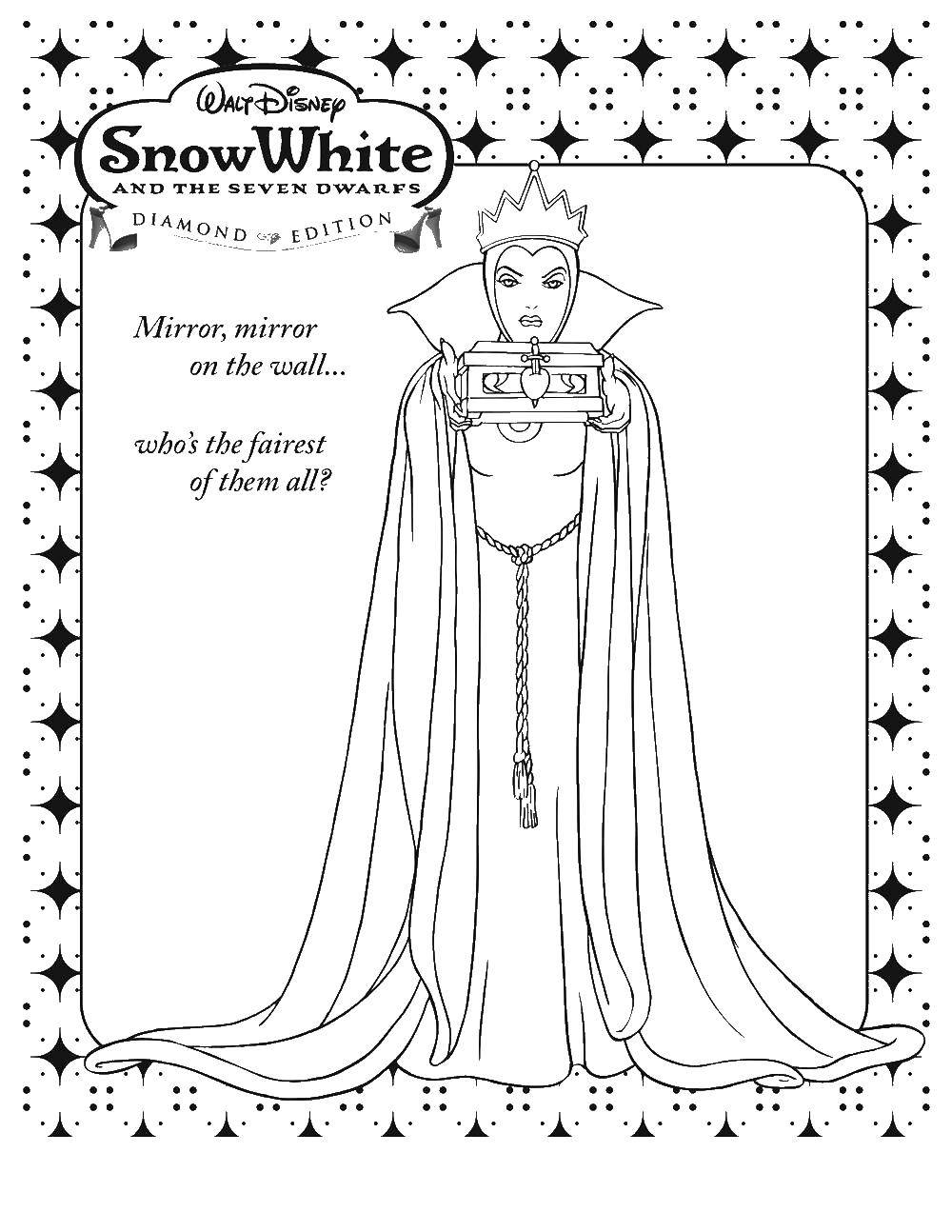 Coloring The snow Queen. Category The Queen. Tags:  Queen, crown, snow Queen.
