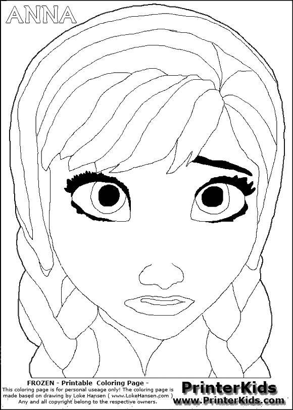 Coloring Anna. Category Disney cartoons. Tags:  Anna, Princess.