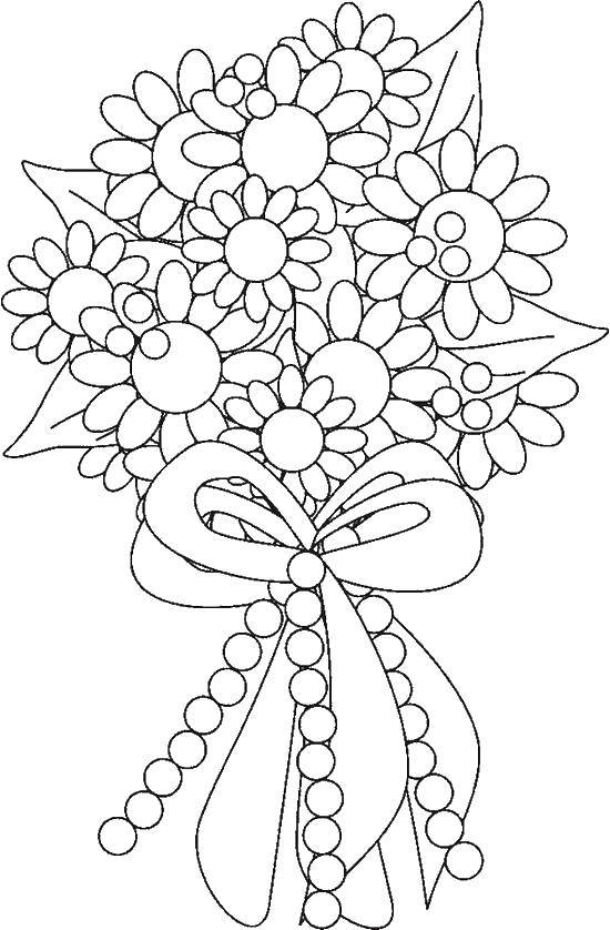 Coloring A bouquet of flowers. Category Wedding. Tags:  flowers, bouquet.