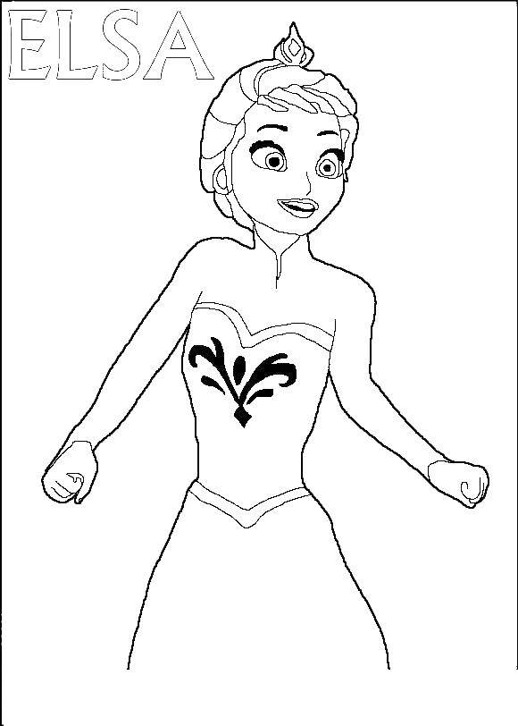 Coloring Elsa. Category Princess. Tags:  Princess , fairytale, Elsa, cartoon.
