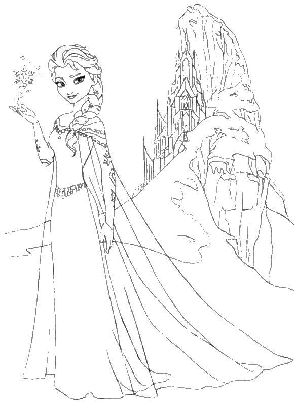 Coloring Elsa. Category Disney cartoons. Tags:  Elsa, Princess.