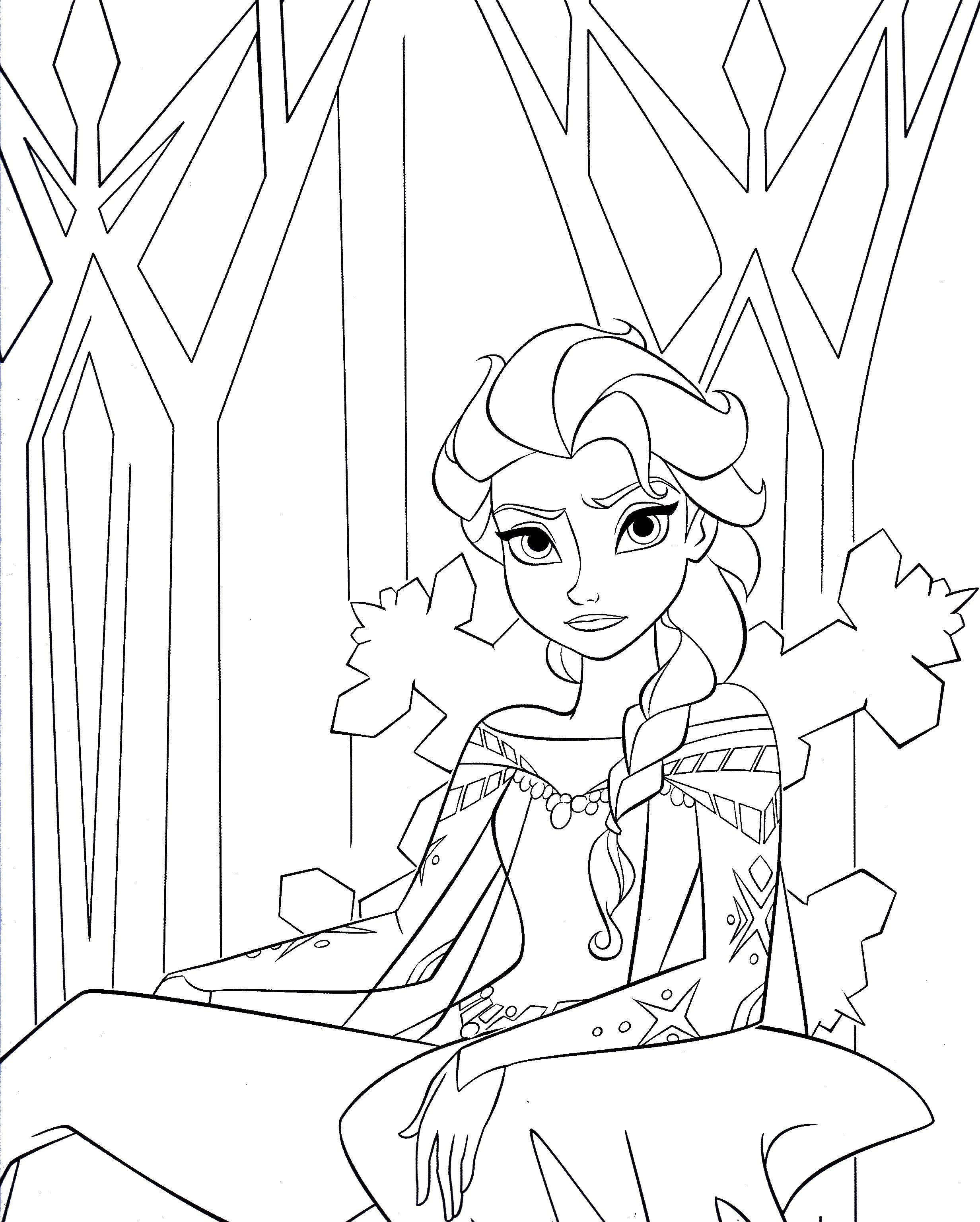 Coloring Elsa. Category Disney cartoons. Tags:  Elsa, Princess.