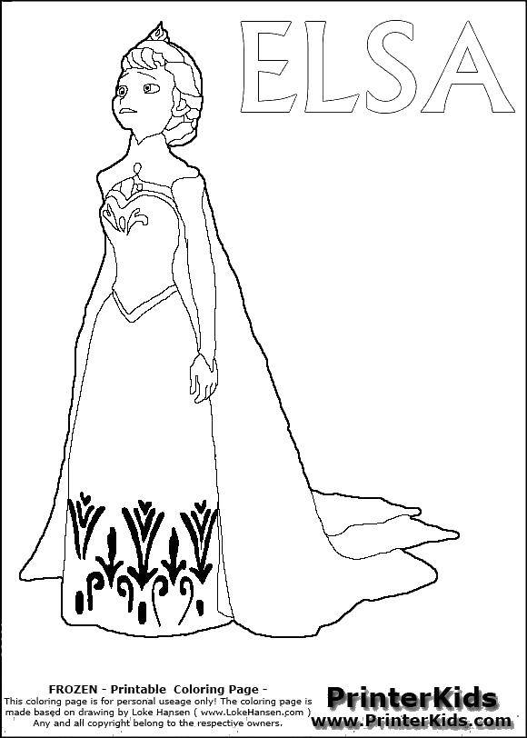 Coloring Elsa. Category Cartoon character. Tags:  Elsa, frozen.