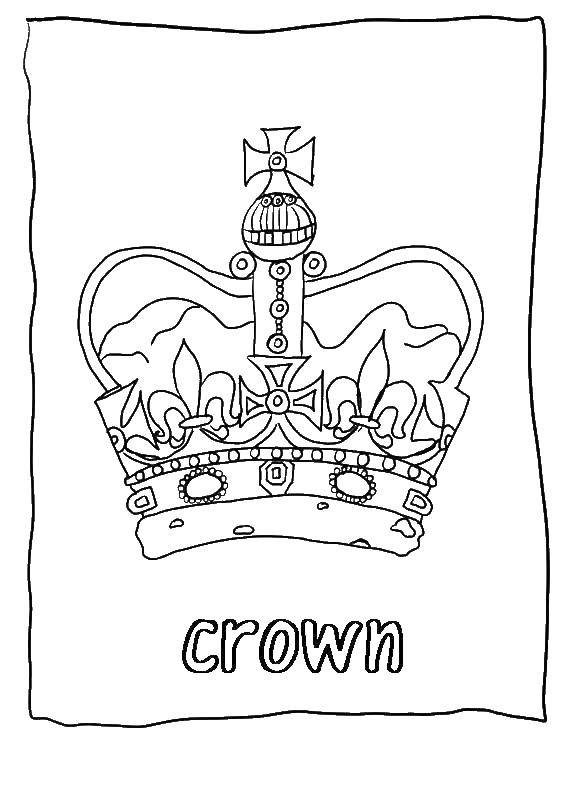 Coloring Crown. Category English. Tags:  English.