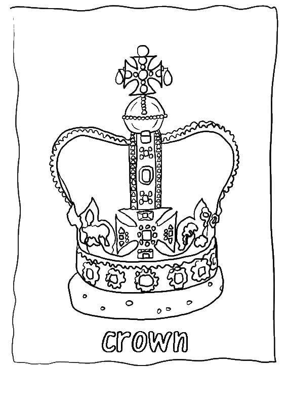 Название: Раскраска Корона. Категория: Корона. Теги: Корона, тиара.