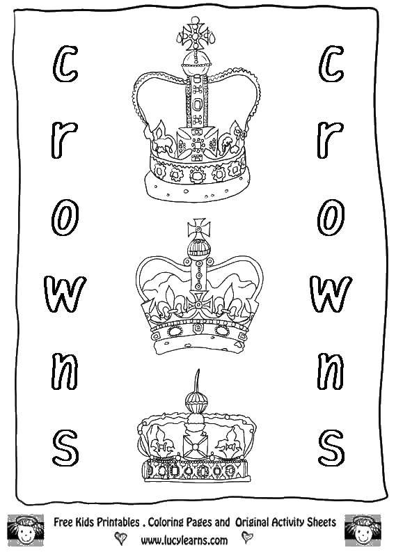 Coloring Crown. Category The Queen. Tags:  crown, Queen.