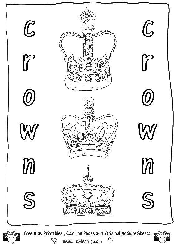 Coloring Crown. Category The Queen. Tags:  crown, Queen.