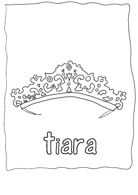 Coloring Tiara. Category Crown. Tags:  Crown, tiara.