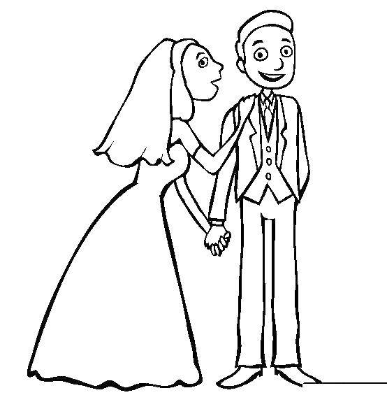 Coloring The bride and groom. Category Wedding. Tags:  the groom, bride, wedding.