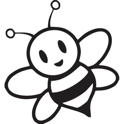 Название: Раскраска Пчела. Категория: Насекомые. Теги: пчела.