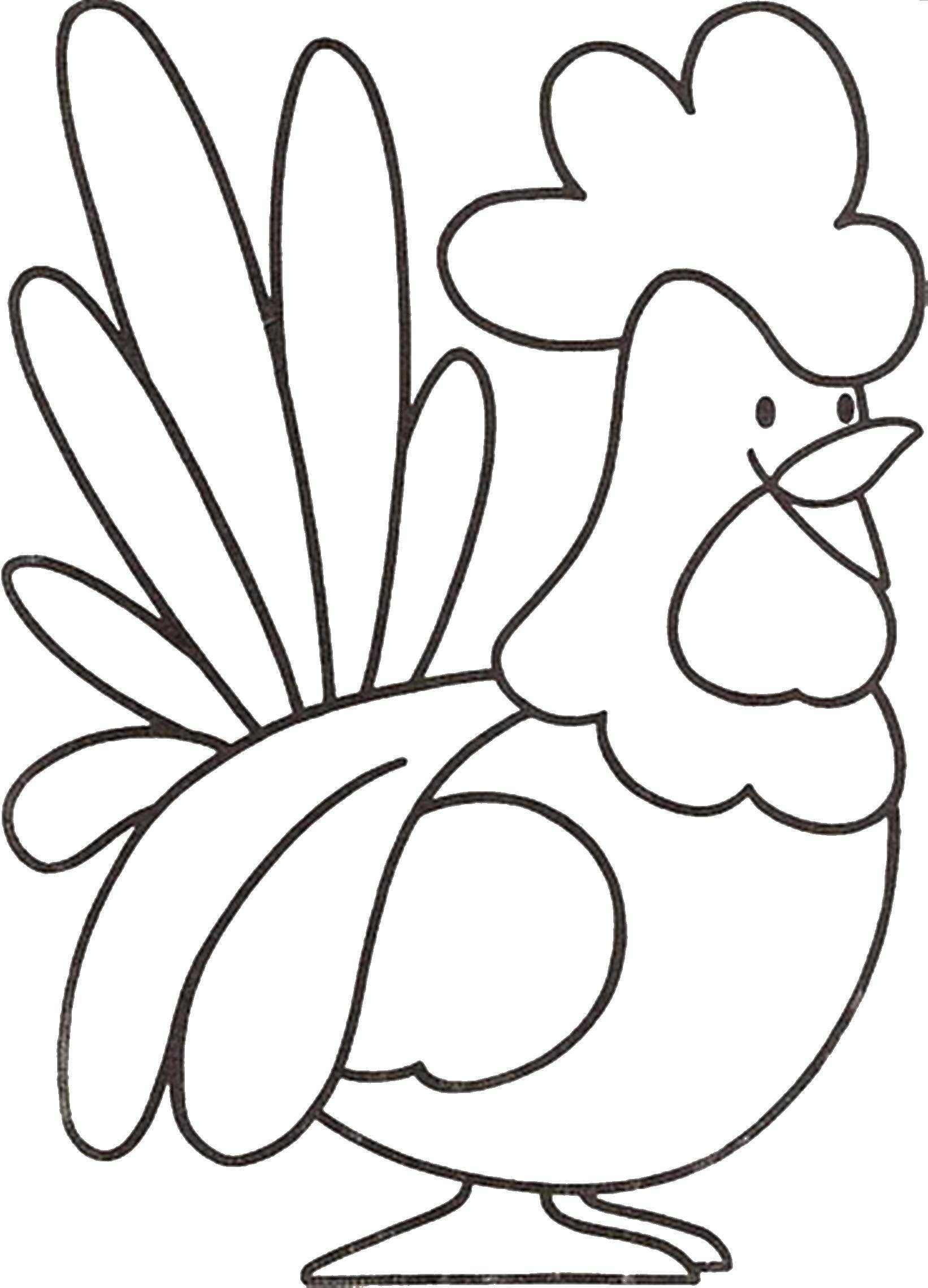 Coloring Cock. Category animals. Tags:  the cock.