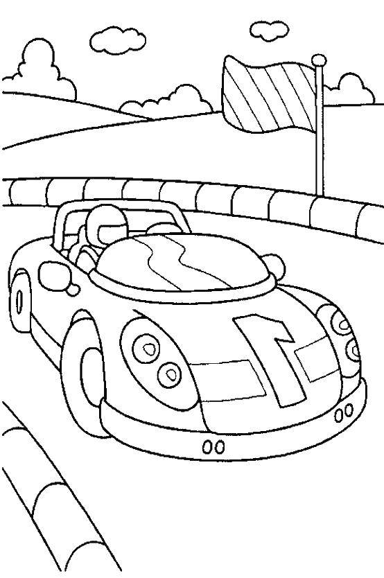 Coloring Race car. Category Machine . Tags:  racing, car.