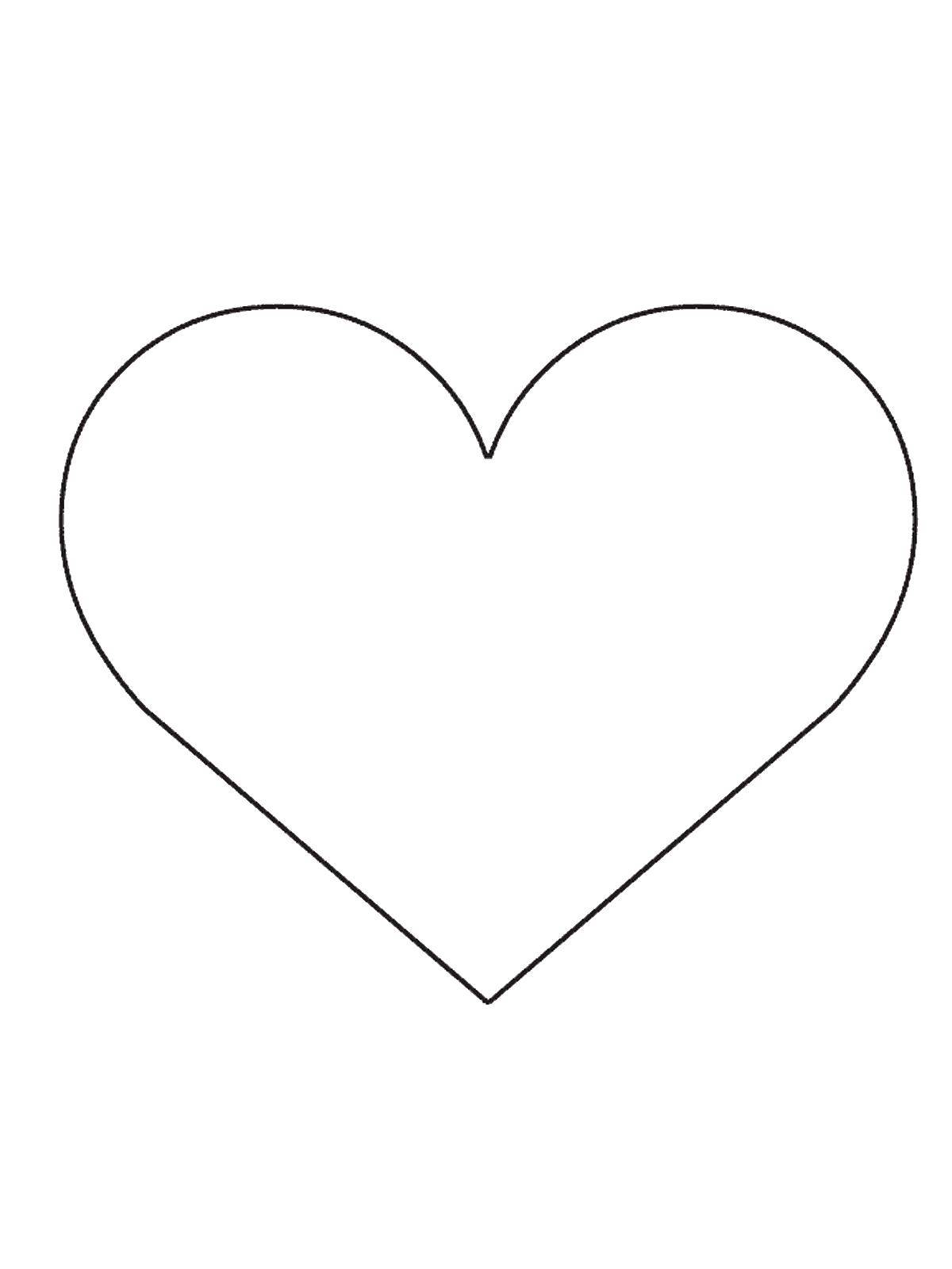 Название: Раскраска Сердце. Категория: раскраски из фигур. Теги: Сердце.