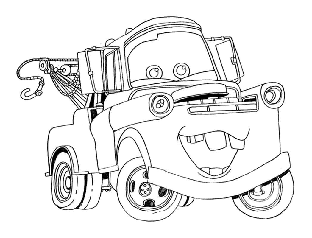 Coloring The truck from the cartoon cars . Category Machine . Tags:  Car, truck.