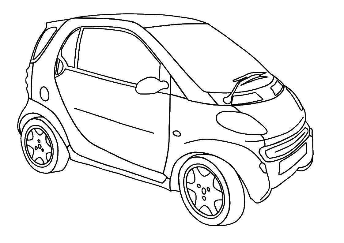 Название: Раскраска Маленькая машина. Категория: Машины. Теги: машины, транспорт, автомобиль.