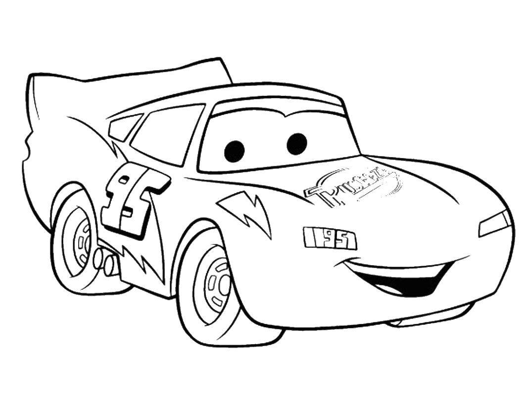 Название: Раскраска Машинка из мультфильма тачки . Категория: Машины. Теги: Транспорт, машина.
