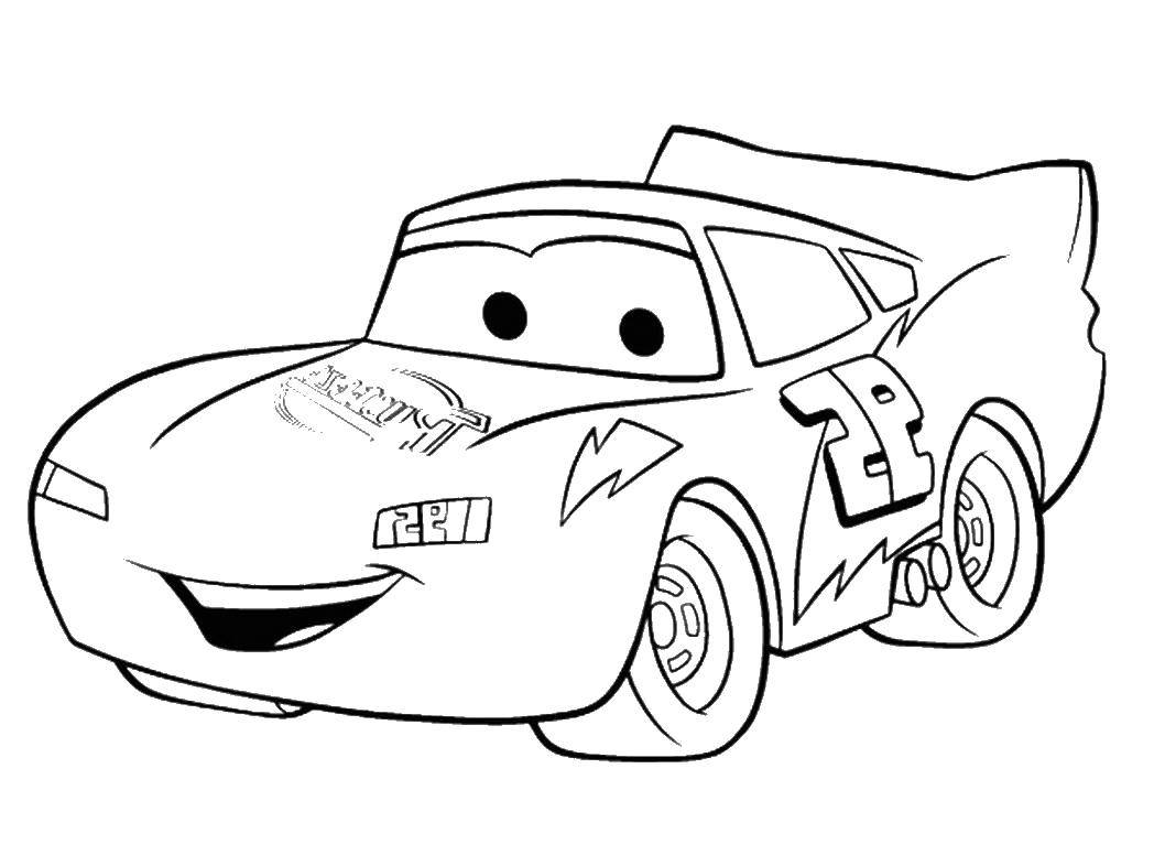 Название: Раскраска Машинка из мультфильма тачки . Категория: Машины. Теги: Персонаж из мультфильма.
