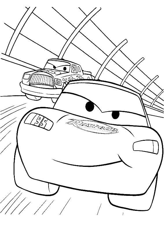 Coloring Cartoon cars . Category Machine . Tags:  cartoon, cars, cars.