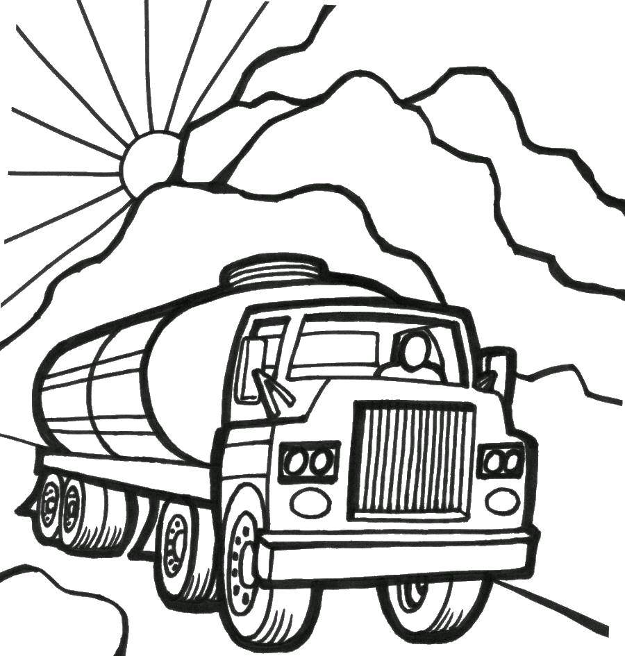 Опис: розмальовки  Вантажівка. Категорія: Машини. Теги:  Транспорт, вантажівки.