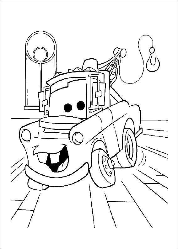 Coloring The truck from the cartoon cars . Category Machine . Tags:  Transportation, truck.