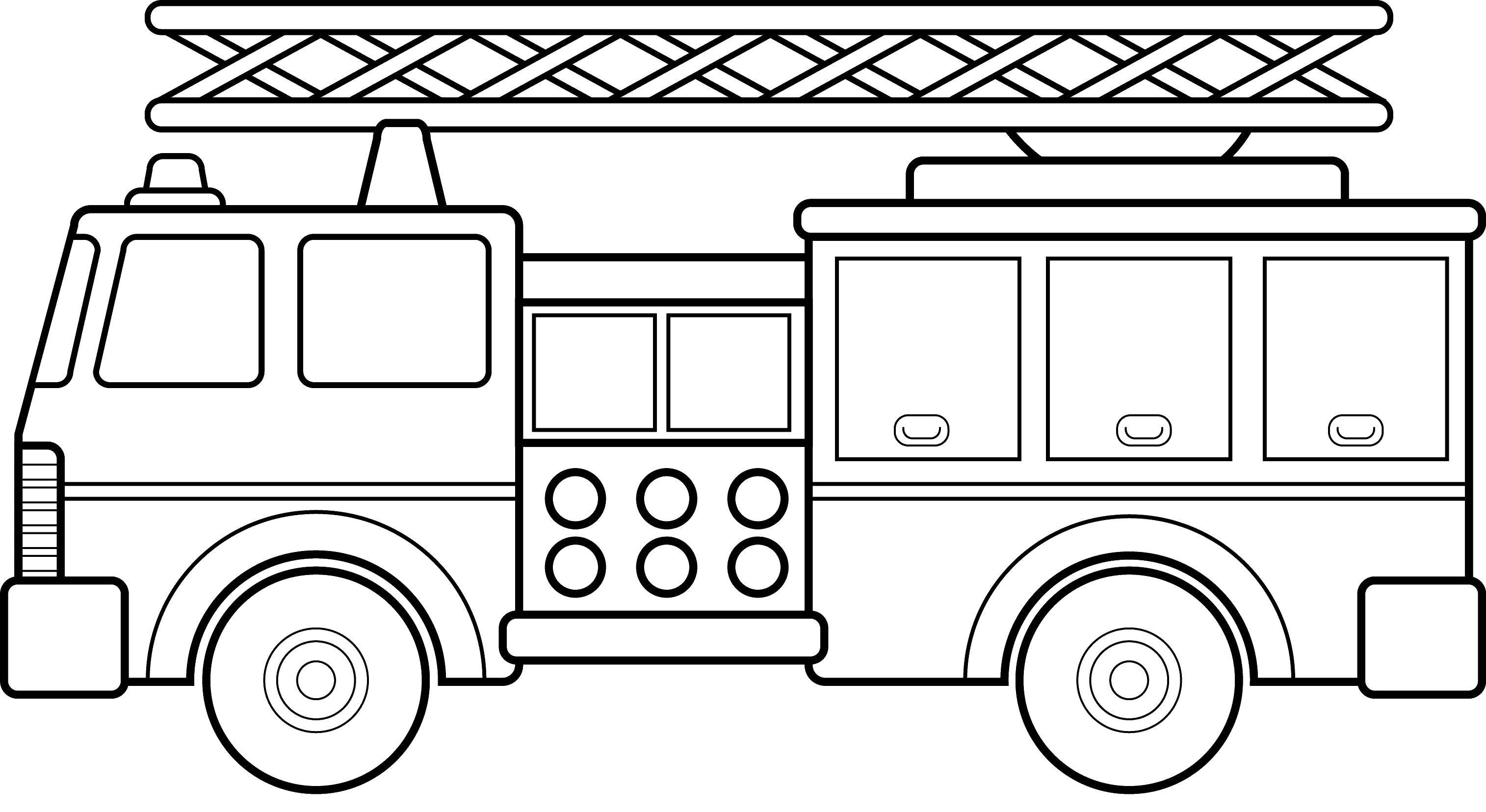 Coloring Fire truck. Category Machine . Tags:  Transport, car.