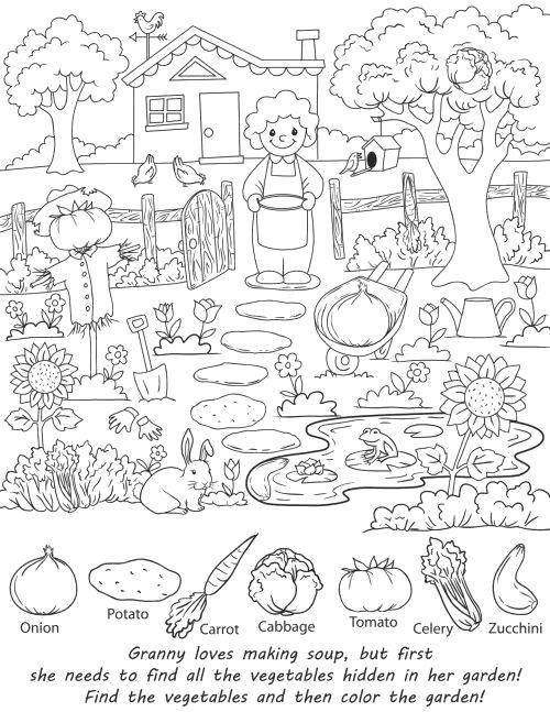 Coloring Find the objects from the bottom in the picture. Category Find items. Tags:  Hidden object.